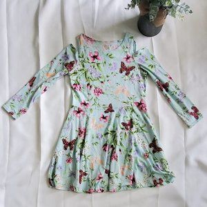 Children's Place Floral & Butterflies Cold Shoulder Dress